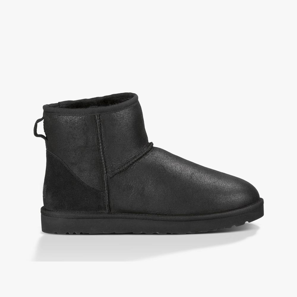 Bottes Classic UGG Classic Mini Bomber Homme Noir Soldes 499VIQJR